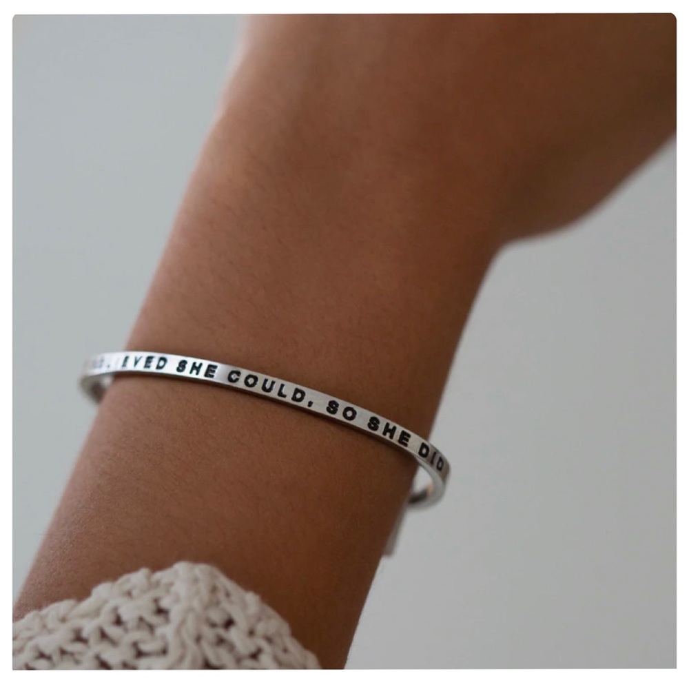 MantraBand She Believed She Could So She Did Bangle
